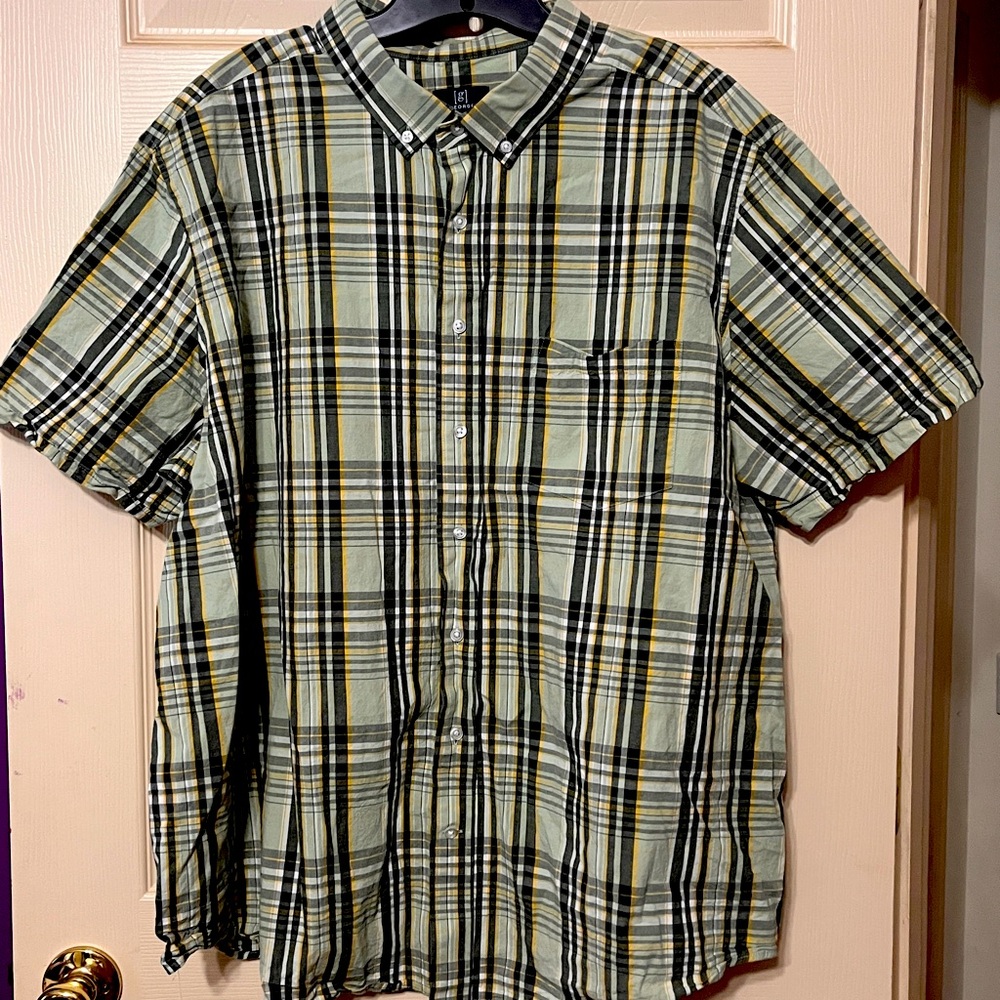 George men’s short sleeved button up shirt 3X